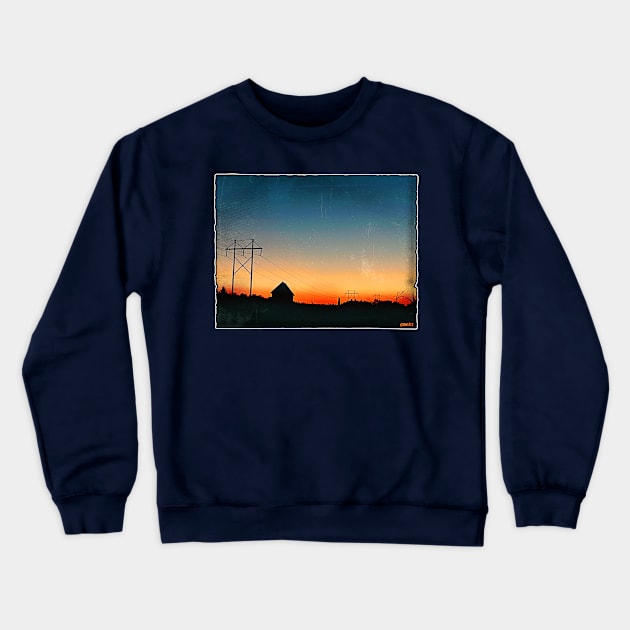 Countryside Sunset Crewneck Sweatshirt by Jan Grackle